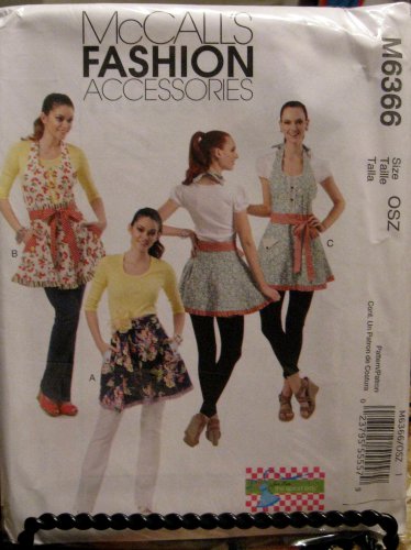 2011 M6366 Misses' Aprons Sewing Pattern;SZ:S-XL