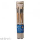 Brush Bundle of 18 Hog Brushes in a Canvas Brush Holder - New