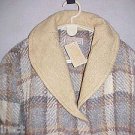 Boyne Valley Weavers Boucle' Plaid Jacket with Chenille Collar