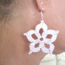 Crochet Earrings White