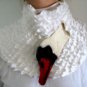 FELTED SCARF "SWAN" HANDMADE FINEST WOOL & NATURAL SILK