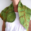 FELTED SCARF "LEAF" HANDMADE