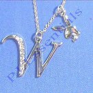Playboy Platinum Plated Bunny Initial Pendant - Letter W - RRP £25