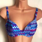 Freya Waves Plunge Underwired Bikini Bra Blue Size 30DD - BNWT