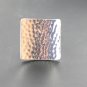 Ladies Silver Coloured Square Ring - Size UK P (USA 8)