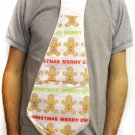 Novelty Jumbo Christmas Tie - GingerBread Man Merry Christmas