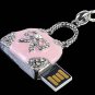 4gb metal pink bag handbag lovely crystal jewelry  USB 2.0 flash memory pen drive