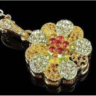 8gb metal colorful crystal flower USB 2.0 flash memory pen drive