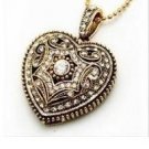 8gb metal jewelry heart crystal shape necklace USB 2.0 flash memory pen drive