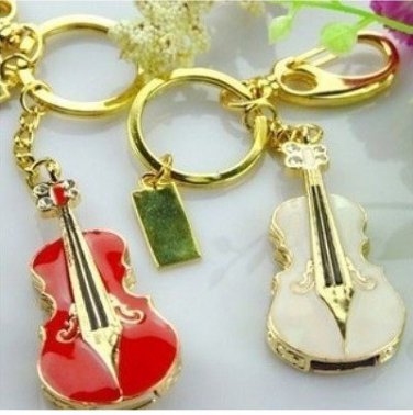 4GB metal white red violin shape USB 2.0 flash memory pen drive