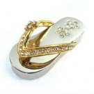 32GB metal silver slipper crystal jewelry  USB 2.0 flash memory pen drive