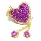 4gb metal purple heart crystal jewelry shape USB 2.0 flash memory pen drive