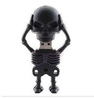 4gb black human skeleton USB 2.0 flash memory pen drive
