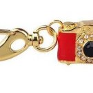 4gb red gold camera keyring crystal jewelry shape  USB 2.0 flash memory pen drive