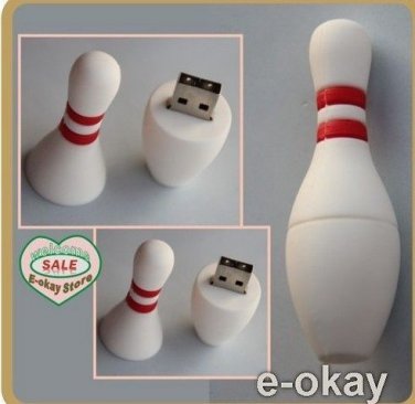 16gb white 3D bowling ball USB 2.0 flash memory pen drive
