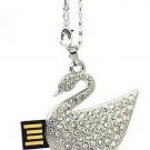 16gb metal silver goose goosie crystal jewelry shape USB 2.0 flash memory pen drive
