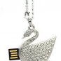 16gb metal silver goose goosie crystal jewelry shape USB 2.0 flash memory pen drive