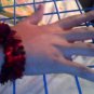 Red/Black Fuzzy Hair Ties