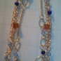 Blue and Gold Draped Necklace