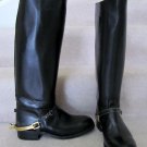 SOLD! - Vintage French Leather Boots Riding Boots 11 Equestrian WITH BRASS SPURS france