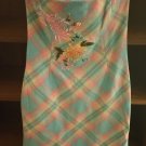 BCBG Max Azria Wool Plaid Dress Strapless Embroidered Bead Dress 8