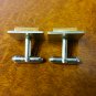 Vintage SWANK Cufflinks Letter E Initial Shadow Box