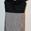 Max and Cleo Rosette Neckline Pleated Dress