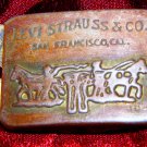 Vintage Levi's Strauss & Co. Metal Belt Buckle