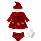 NWT toddler girls  Santa 4 pc Holiday Set   24m