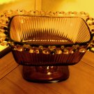 FTDA Pfalzgraff Amber Pressed Glass Compote