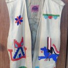 Custom Hand-Beaded Buckskin Leather Vest