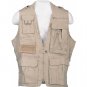 Humvee - Safari Vest with 20 pockets - Small - Khaki / Beige - NEW