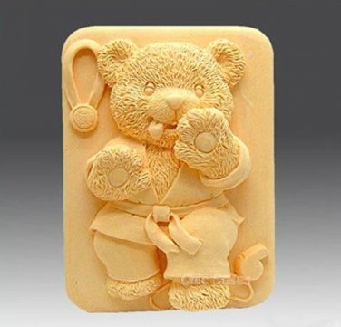 KongFu Bear Soap Mold Silicone Mold Jelly Mold Cake Mold