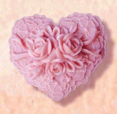 rose heart Soap Mold Silicone Mold Jelly Mold Cake Mold