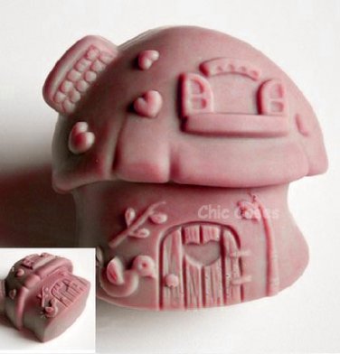 Mushroom house Soap Mold Silicone Mold Jelly Mold Cake Mold