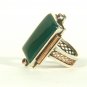 Natural Botswana Agate Art Deco Silver Ring