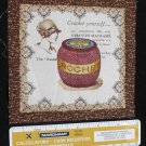 Sewing Theme Crochet Fabric Square Crafts or Quilting Cotton 6" x 6"  O