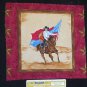 Cowgirl Barrel Racing Fabric Square Crafts Quilting Cotton 11 3/4" x 12 1/2" B