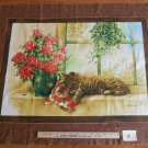Window Tails Cats in Windows Giordano Fabrics Cotton Panel 23 1/2" x 27 1/2"