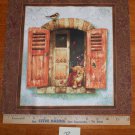 Window Tails Cats in Windows  SPX Fabrics Cotton Square 11 1/2" x 12 1/2 B