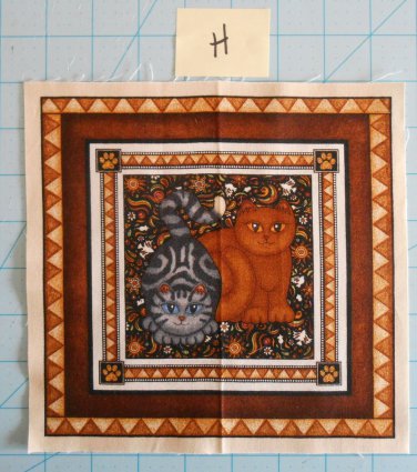 Wild Cats by Dan Morris RJR Fabric Square Crafts or Quilting Cotton 8" x 8"  H