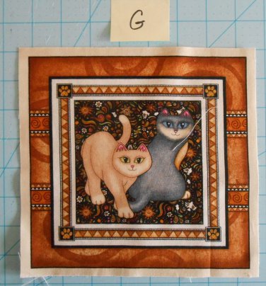 Wild Cats by Dan Morris RJR Fabric Square Crafts or Quilting Cotton 8" x 8"  G