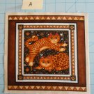 Wild Cats by Dan Morris RJR Fabric Square Crafts or Quilting Cotton 8" x 8"  A