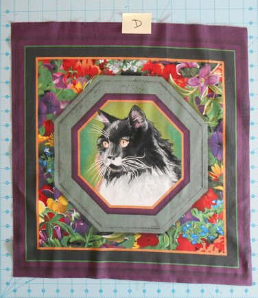 Summer Garden Cat Wild Wings Susan Bourdet Spring Creative Cotton 16 1/2"x17" D