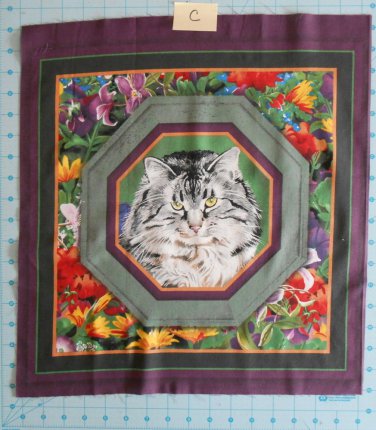 Summer Garden Cat Wild Wings Susan Bourdet Spring Creative Cotton 16 1/2"x17" C