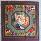 Summer Garden Cat Wild Wings Susan Bourdet Spring Creative Cotton 16 1/2"x17" B