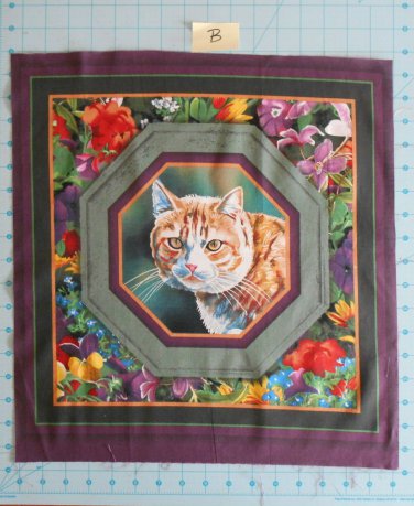 Summer Garden Cat Wild Wings Susan Bourdet Spring Creative Cotton 16 1/2"x17" B