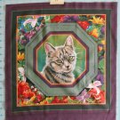 Summer Garden Cat Wild Wings Susan Bourdet Spring Creative Cotton 16 1/2"x17" A