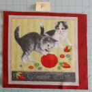 Purrfect Notions Cats Fabric Squares Quilting Cotton RJF Fabrics 10 1/2" x 12 F