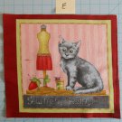 Purrfect Notions Cats Fabric Squares Quilting Cotton RJF Fabrics 10 1/2" x 12 E